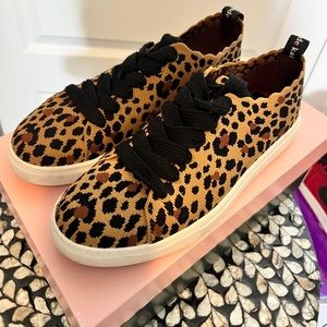 Kate Spade Abbie Knit Leopard Print Shoes-Size 7.5